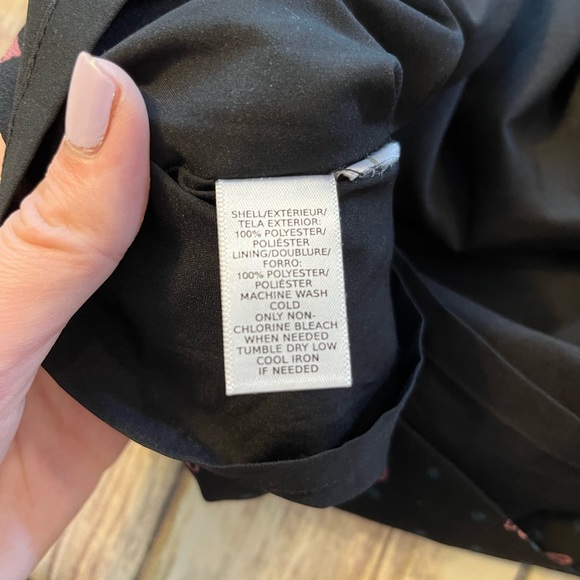 LOFT Size 0 Black and Pattern Dress - Picture 3 of 4